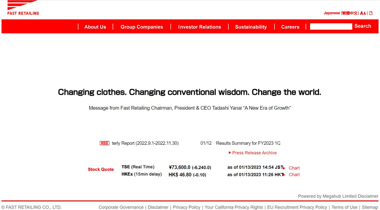 Uniqlo Parent Fast Retailing’s Profit Slid by 2%, As Japan and China Drag Growth 