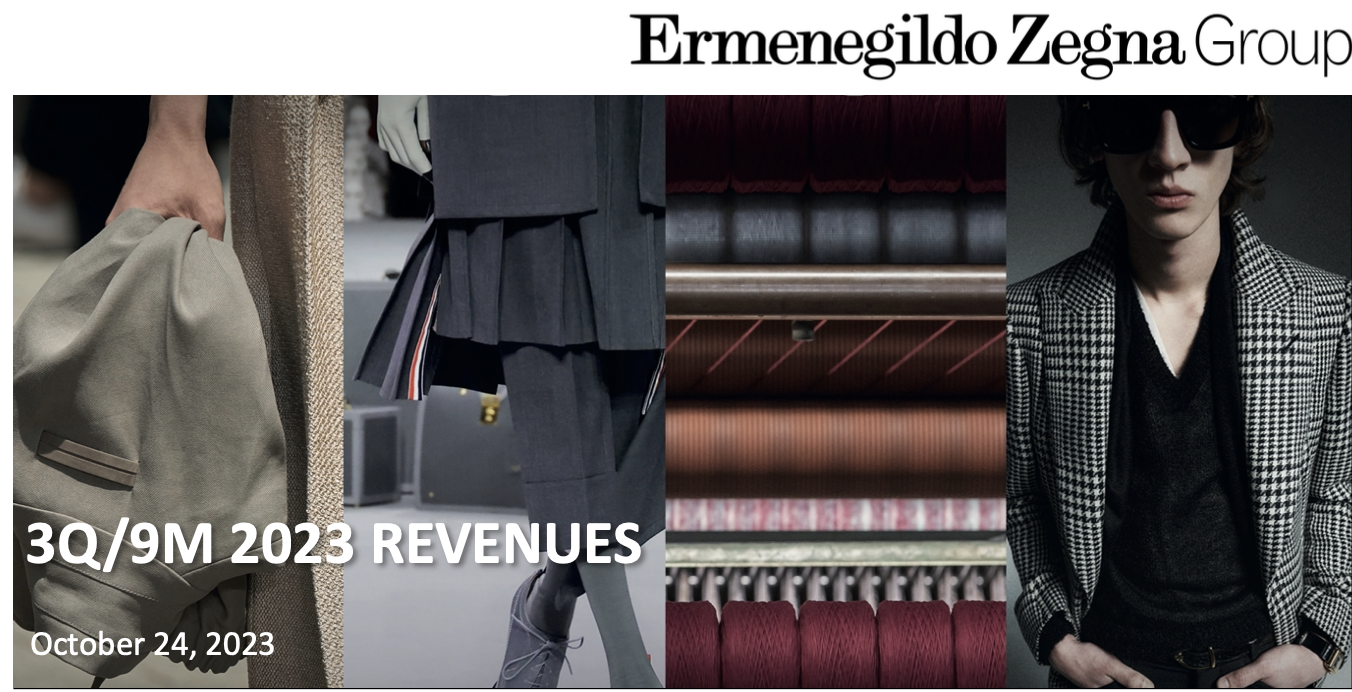 Ermenegildo Zegna’s Q3 Revenue Increases by 21% YoY; All Brands Fully Rolled Out in China
