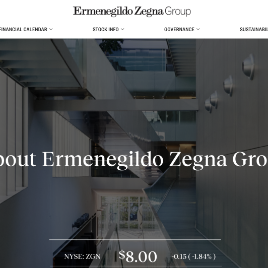 Zegna Group’s Revenue Dropped by 7.8% Year-on-Year Last Quarter, with a 22.8% Decline in Greater China