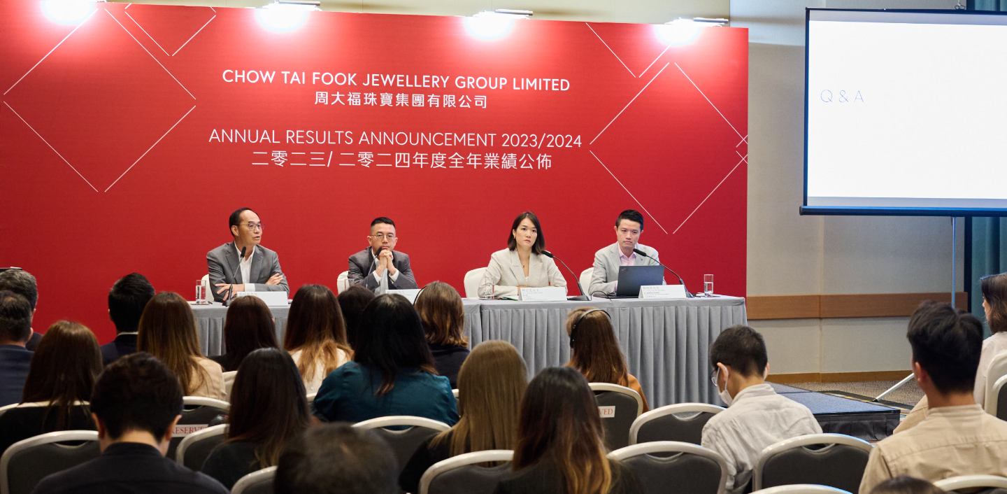 Chow Tai Fook’s Profit Rises Despite 20.4% Revenue Drop; First Mainland Flagship to Open in Shanghai Next Year